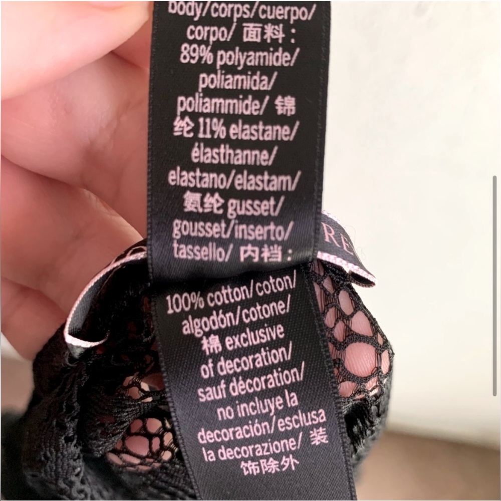 NWT Victoria Secret Black Sheer Floral
Print Thong Bodysuit Sz M/L - Picture 11 of 15
